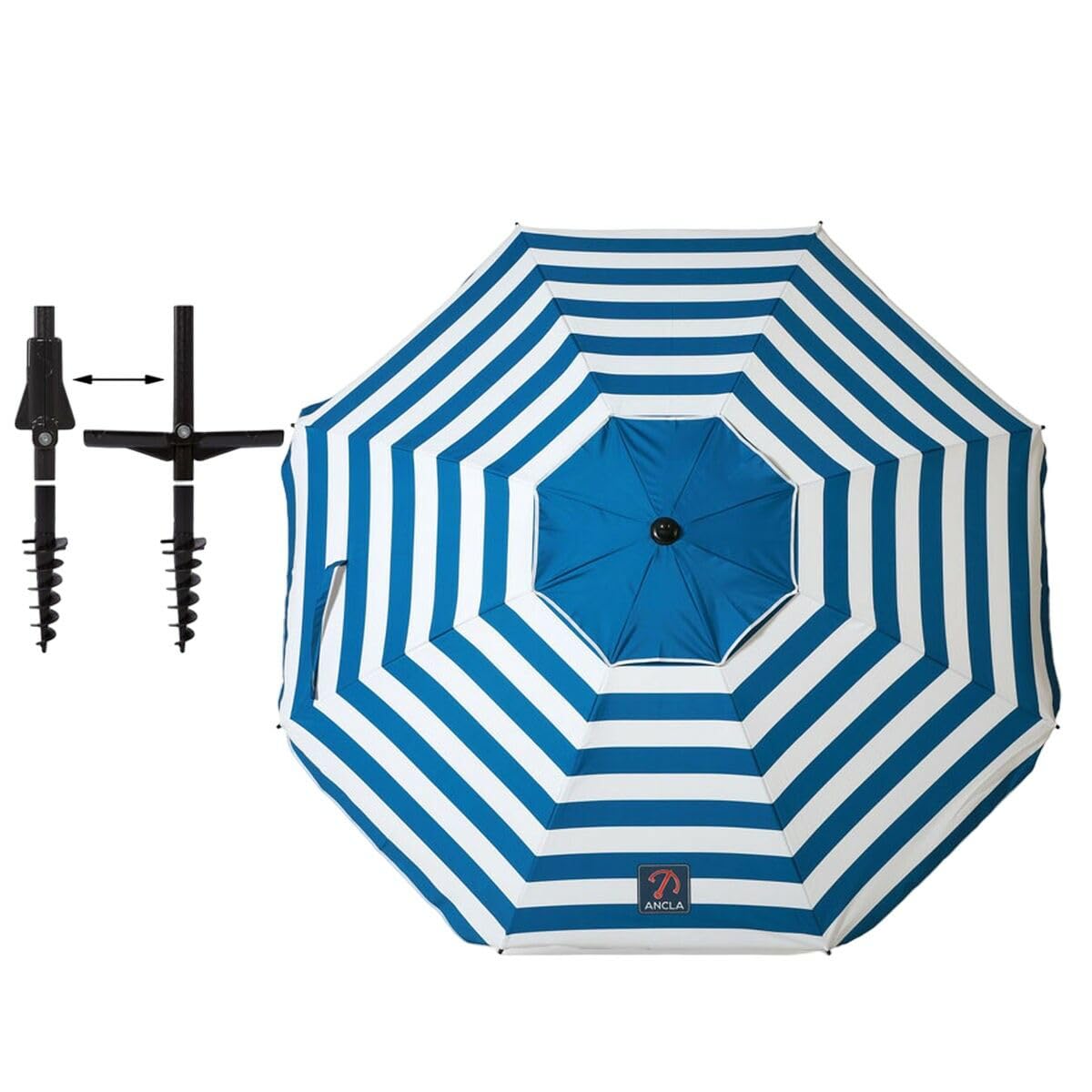 BigBuy Garden Sombrilla de Playa Ø 240 cm Marinero