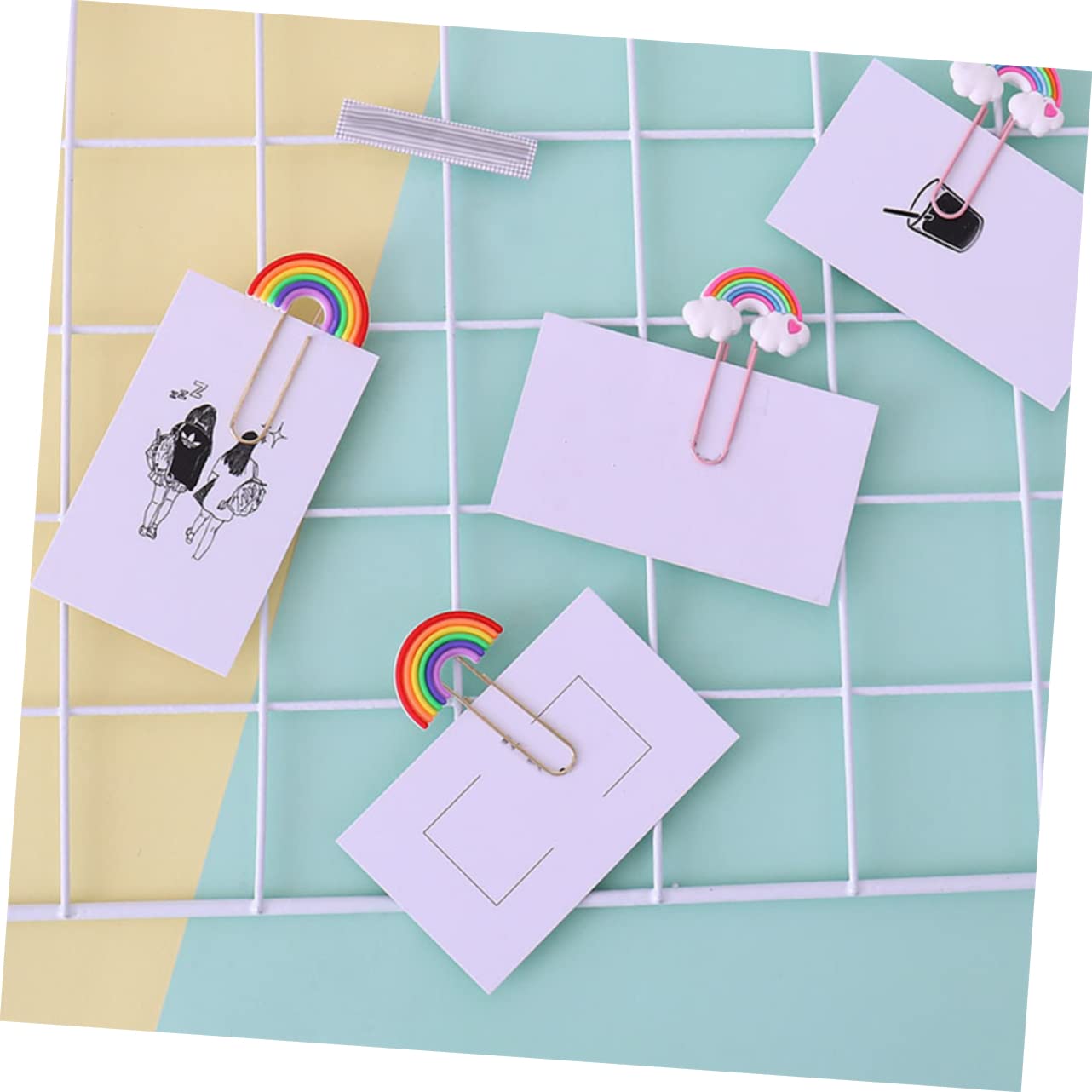 NUOBESTY 100stücke Bunte Dekorative Büroklammern Teiliges Rainbow-file-clips Für Schule Und Büro Kreative Mehrzweck-papierclips Verschiedenen Farben Markieren Und Organisieren