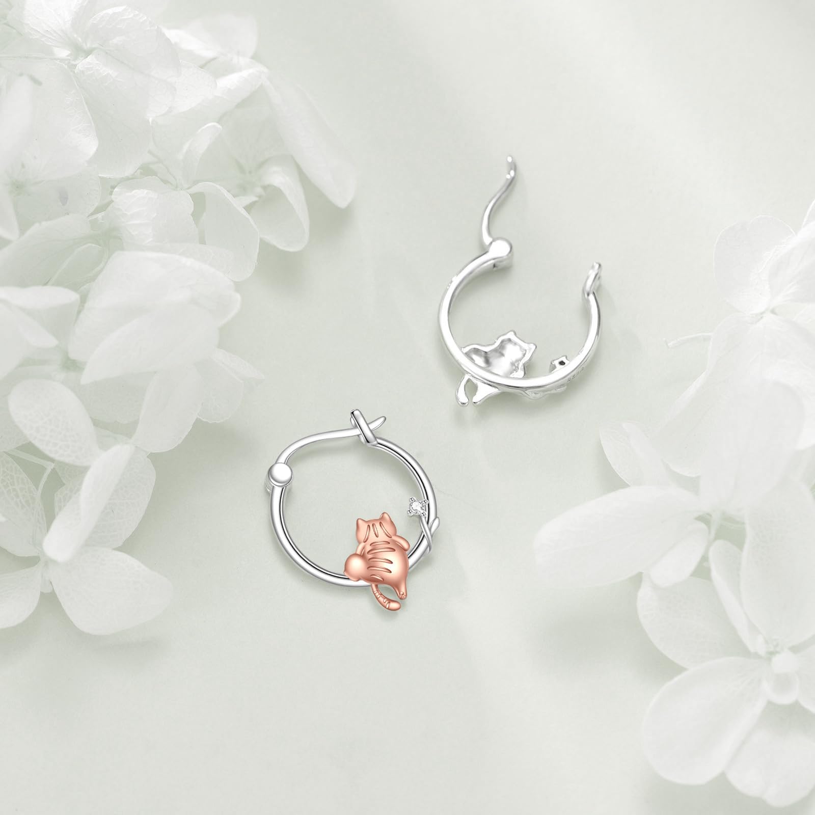 Tier Ohrringe für Damen Mädchen Koala/Dinosaurier/Oktopus/Schwein/Fuchs Creolen Ohrringe 925 Sterling Silber Schmuck Tier Geschenk
