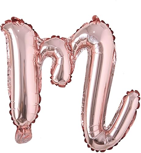 Miniatura 1 de Globos de oro rosa de 180in con letras minúsculas estilo de escritura a mano globos para fiesta de cumpleaños 180in de oro rosa m