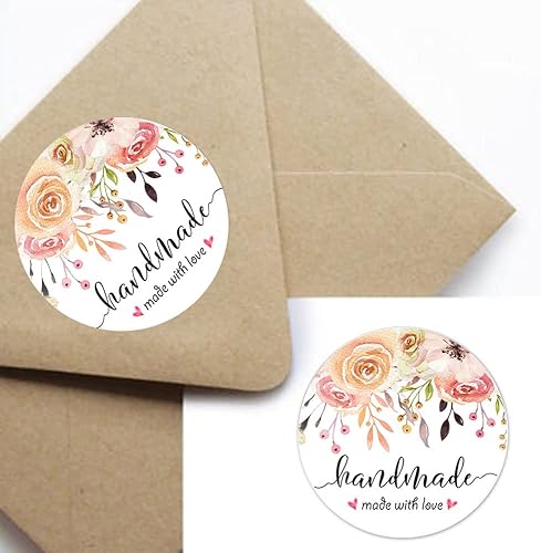 Miniatura 6 de Handmade with Love Stickers Floral Handmade Favor Labels -120pcsset (Handmade)