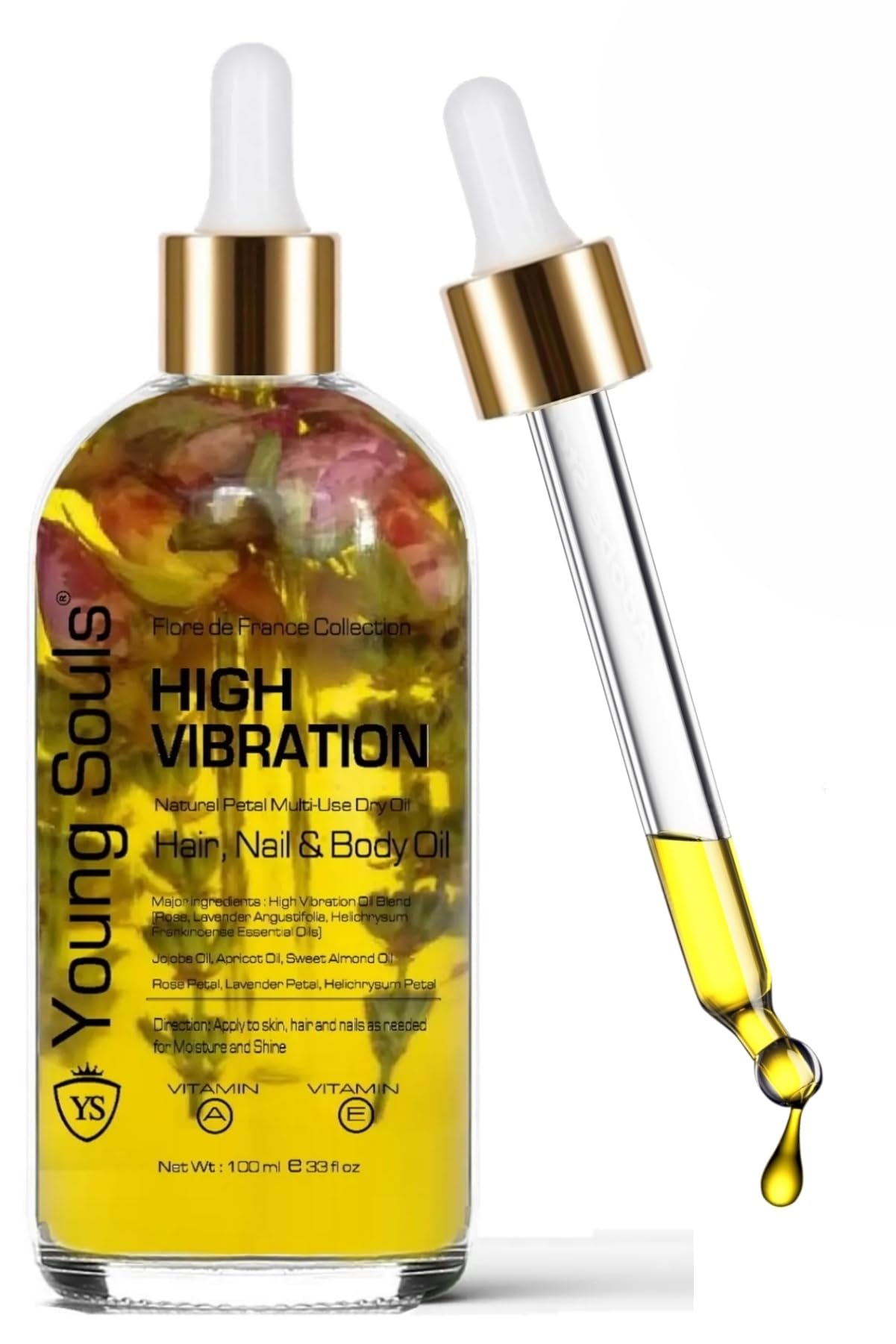Young Souls Aromatherapy High Vibration Multi Use Yüksek Titreşim Yüz Saç Tırnak & Vücut Bakım Kuru Yağ 100 ml