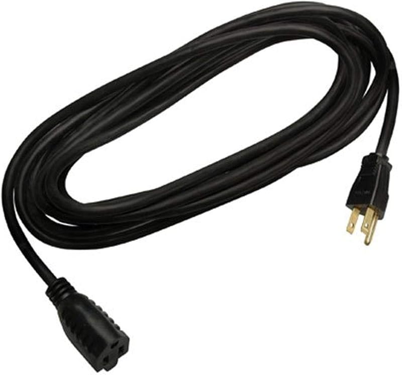 02306ME 15-Feet Round Vinyl Extension Cord, Black