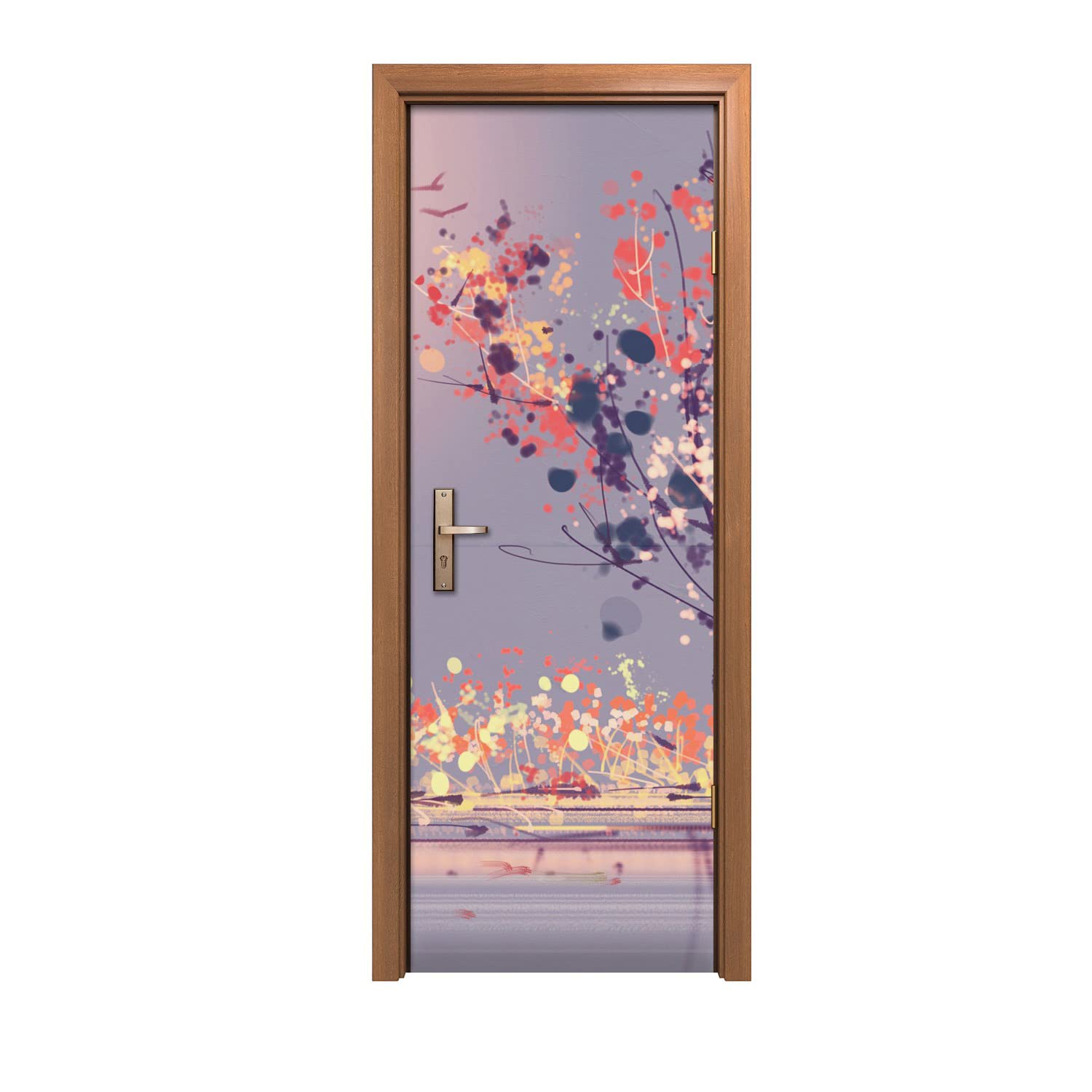 Autocollant de porte 70x200cm décoration murale trompe l'oeil Coloray