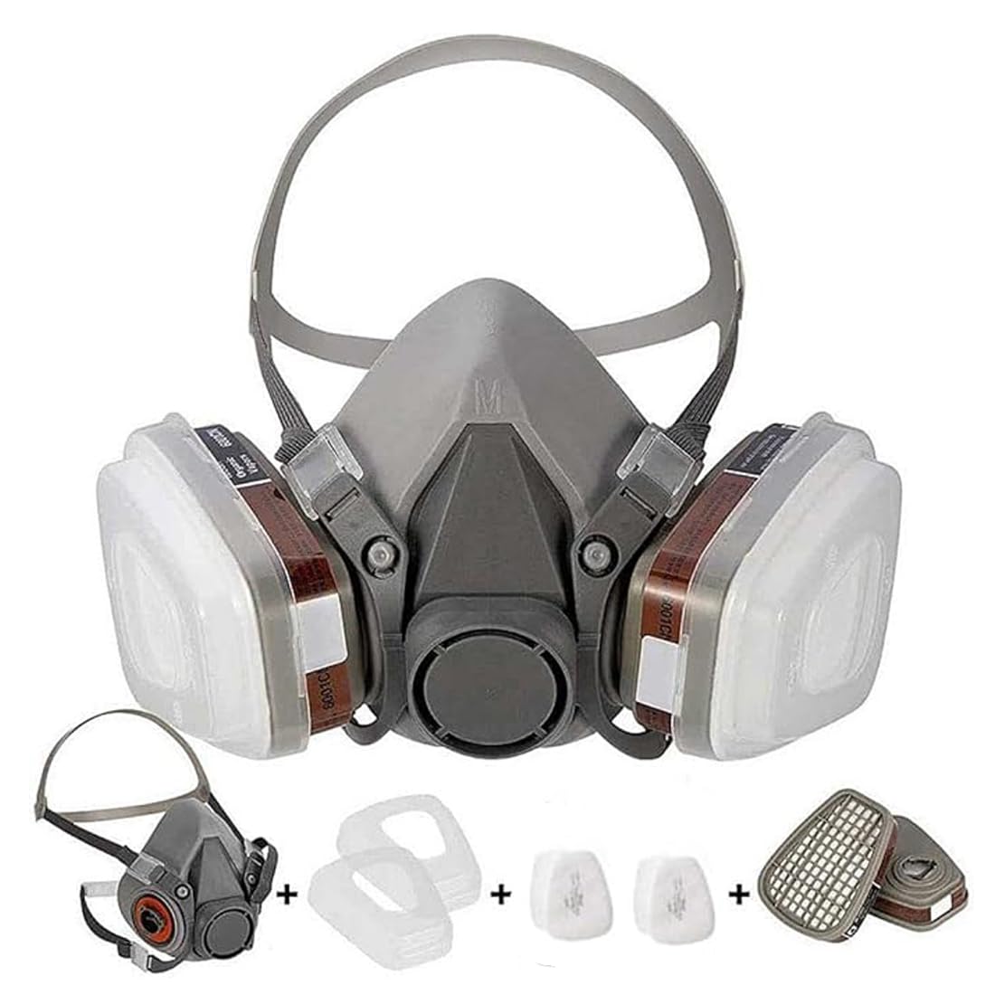 SHIVEXIM Mmask Respirator Reusable Half Face Cover (7 in 1) Spray Mask for Spraying Painting Chemical Machine Polishing Welding Woodworking and Other Work Protection-image-16