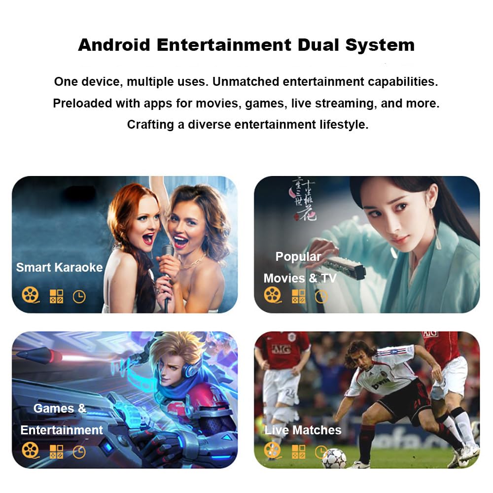 Macchina Per Karaoke 5 In 1,Con Display Per I Testi Da 11,6",500G-6T,Con Microfono,Doppio-Sistema Intelligente,Selezione Dei Brani Tramite Touchscreen/Cellulare/Telecomando/App,Per Feste,Casa 3T