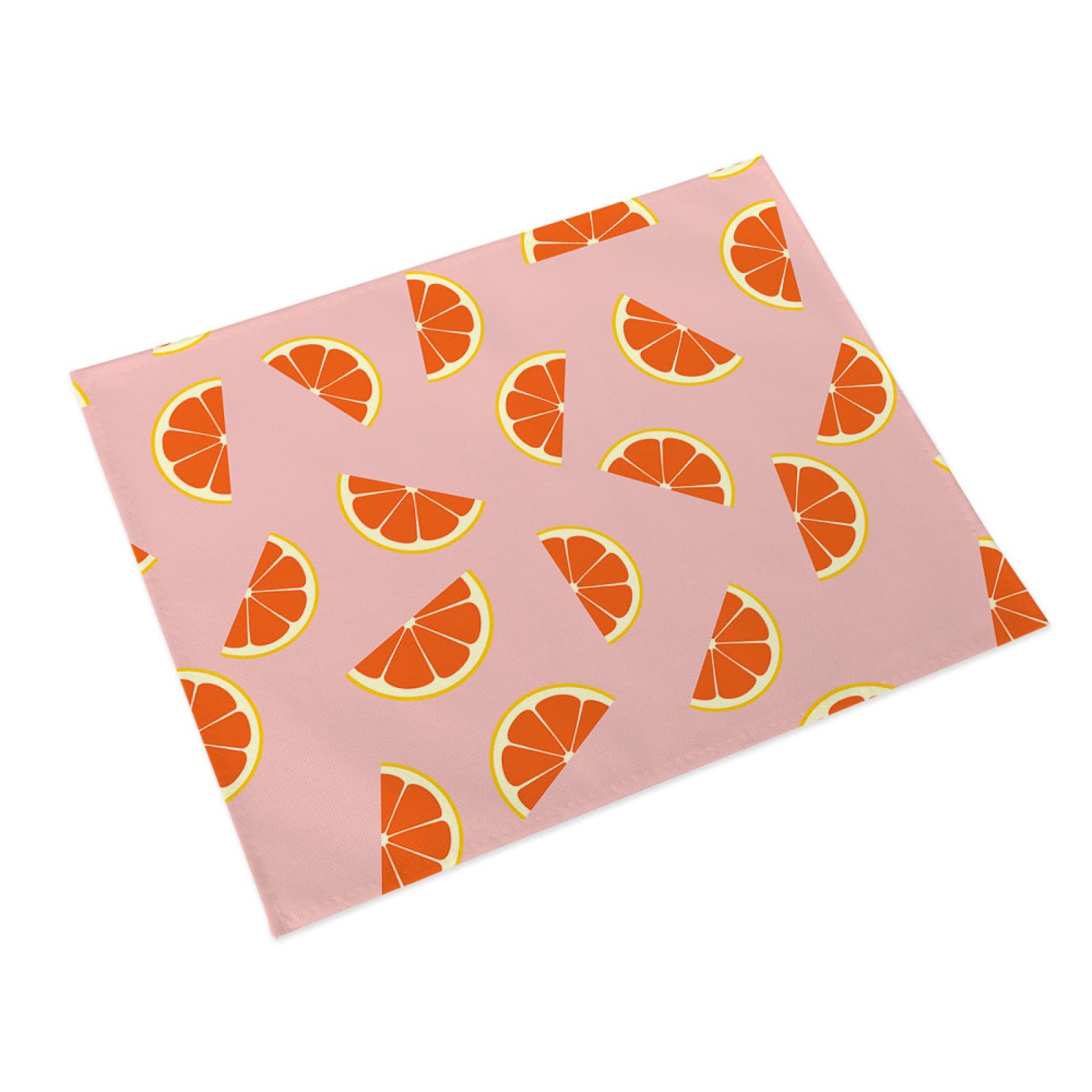 Manteles Individuales Rosa Naranja Mantel Individual Algodón y Lino Lavable Salvamanteles Individuales Resistente al Calor Bajoplatos Individuales Mesa Tapetes para Mesa 30x45cm 6 Pcs