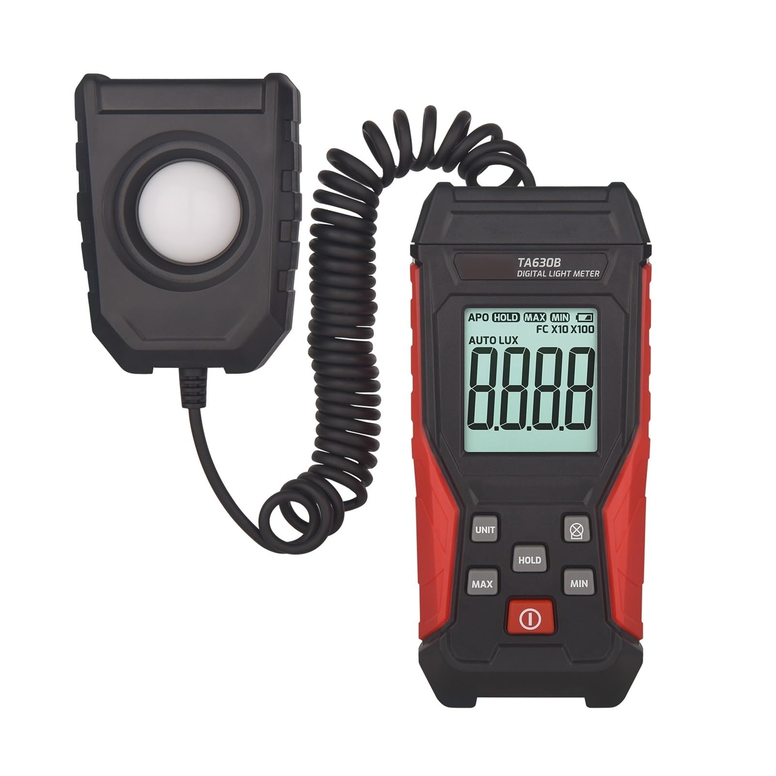 Espectrofotómetro, Medidor De Luz Digital, Iluminancia Lux Con Función Registro, Pantalla LCD, Rango Medición, Sensor Flexible, Probador