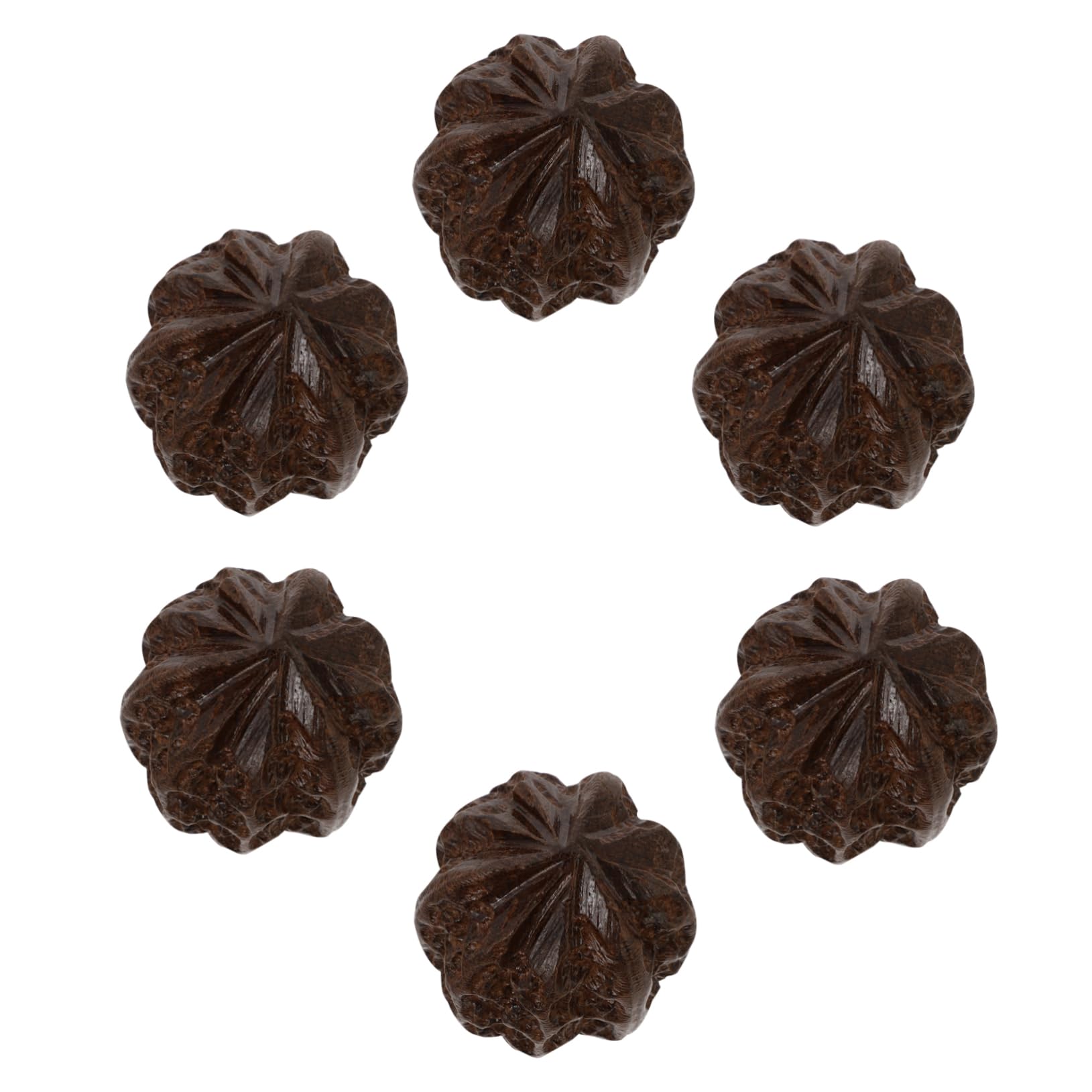 HOMSFOU6pcs Health Ball Massager Handheld Acupressure Massager Ball Acupoint Massage Wooden Medicine Balls Trigger Point Mini Wet Bag Spiky Balls Wood Crafts Vietnam Eaglewood Deep