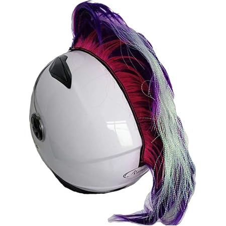 Amazon Co Jp Feibin ヘルメット飾り用 ウイッグエクステ 吸盤付き グラデーション 盛りアップ つけウィッグ かつら 毛束 ウィッグ つけ毛 ヘアアクササリー ヒップ ホップ ヘアアレンジ パープル ローズ ビューティー