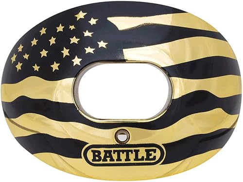 Miniatura 1 de Battle Deportes Chrome Bandera Americana Protector De Labios Protector Bucal - OroNegro