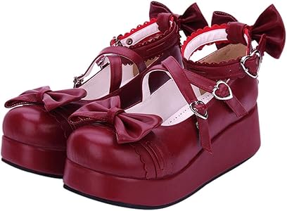 Amazon.co.jp: [cnstone] 5色展開 厚底パンプス クロスストラップ