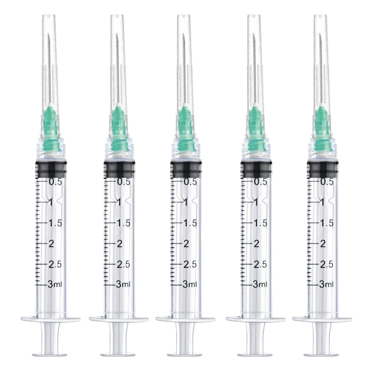 50 Pack 3ml/cc Disposable Luer Lock Lab Syringes with 25Ga 1.0 Inch Needle — Amazon image 8