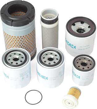 Maintenance Filter Kit Compatible with Kubota RTV-X900 HST Vehicle Tractors Outer Inner Parts Hydraulic Oil Suction Fuel Accessories Replace 1G319-11210 K7591-82360 HH150-32430 HHK70-14070