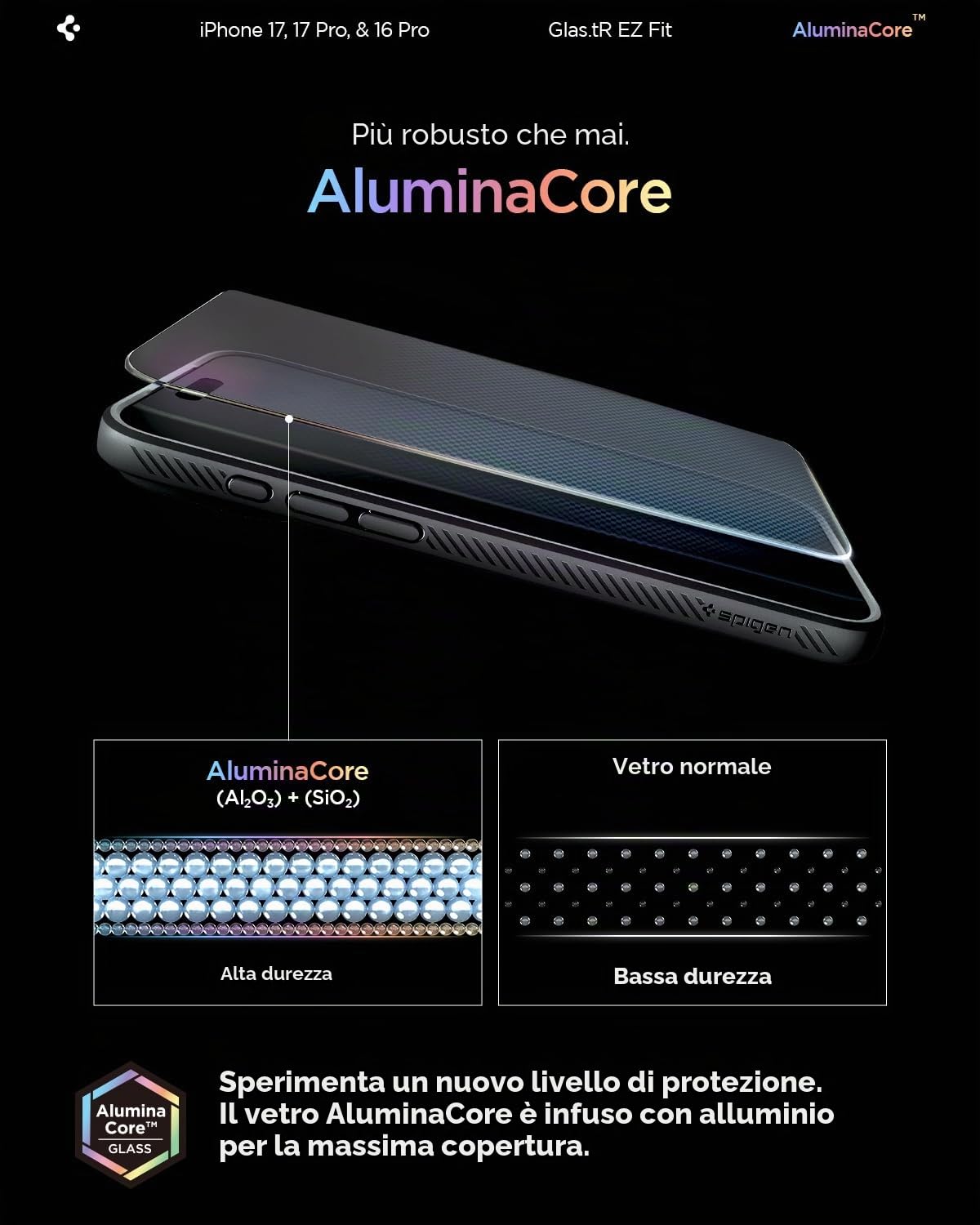Spigen Ultra Hybrid MagFit Pack - Cover MagSafe e Vetro Temperato per Schermo/Fotocamera per iPhone 17