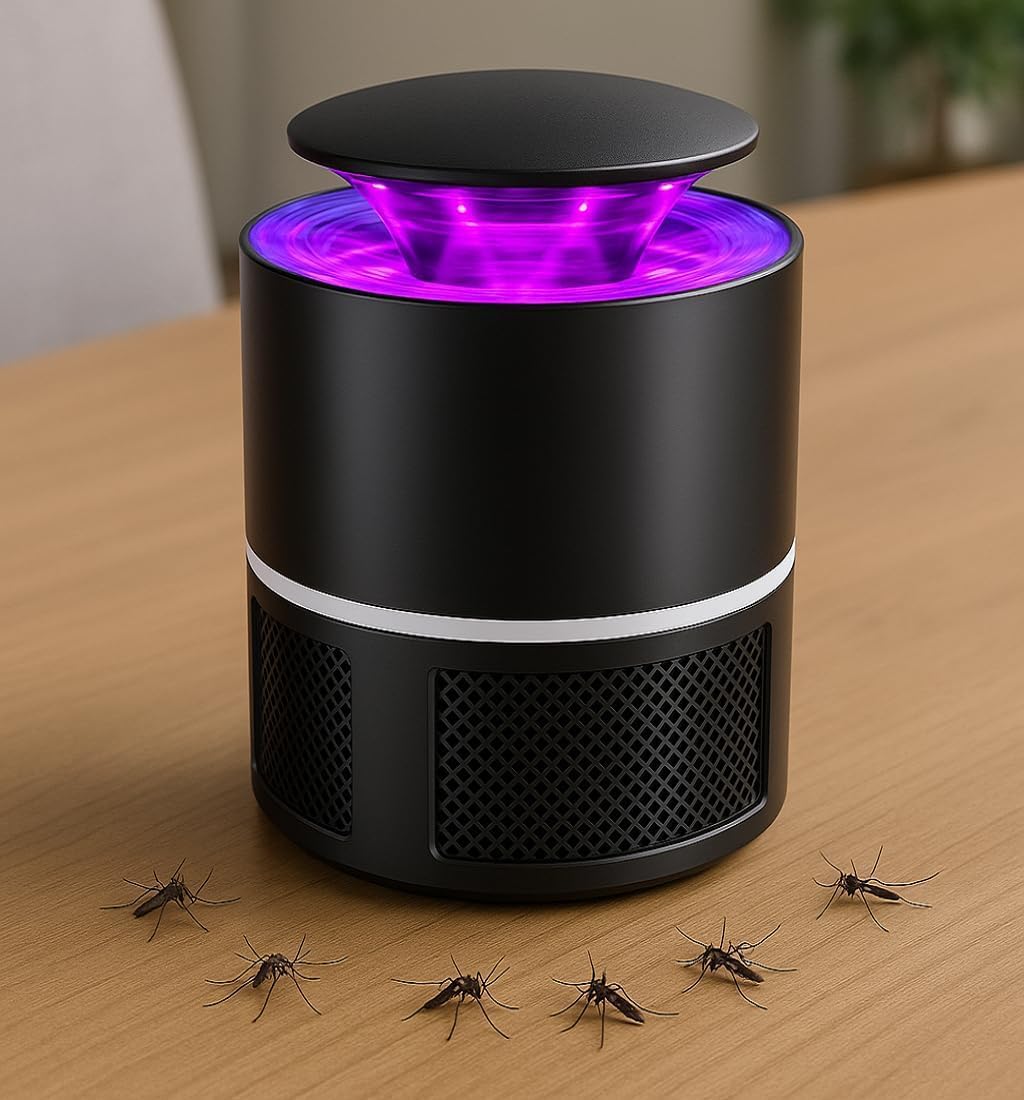 mosquito lamp, eco-friendly led mosquito killer machine, usb-powered indoor bug zapper for home, bedroom, kitchen, chemical-free insect trap safe for kids & pets, fly insect killer machine