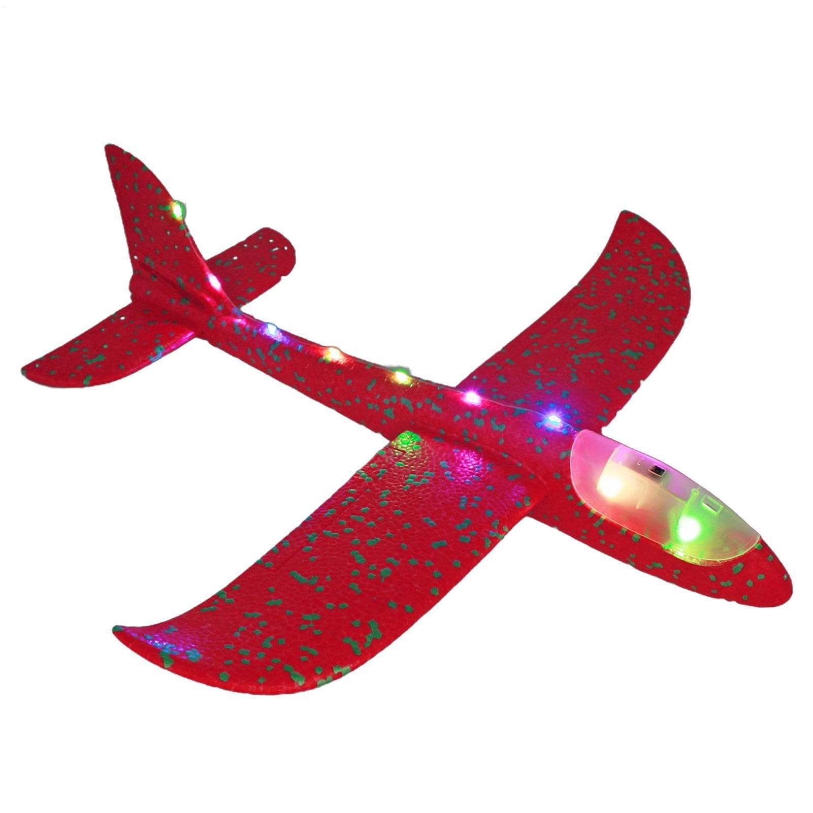 Foam Glider Planes for Kids - Light-Up, Polystyrene Aeroplane Toys Flying Gliders | Glider Planes for Kids, Family Outdoor Sports Parent-Kid Activities