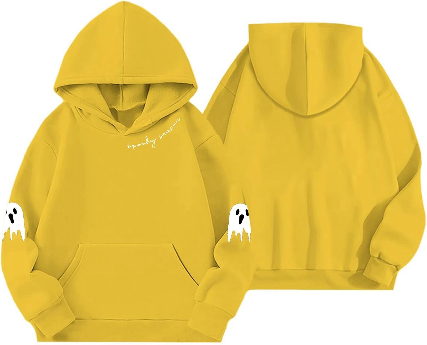 Kids Hoodies Halloween Long Sleeve Graphic Hooded Sweatshirts Unisex Youth Cute Trendy Tops Festive Holiday Wear With Pocket