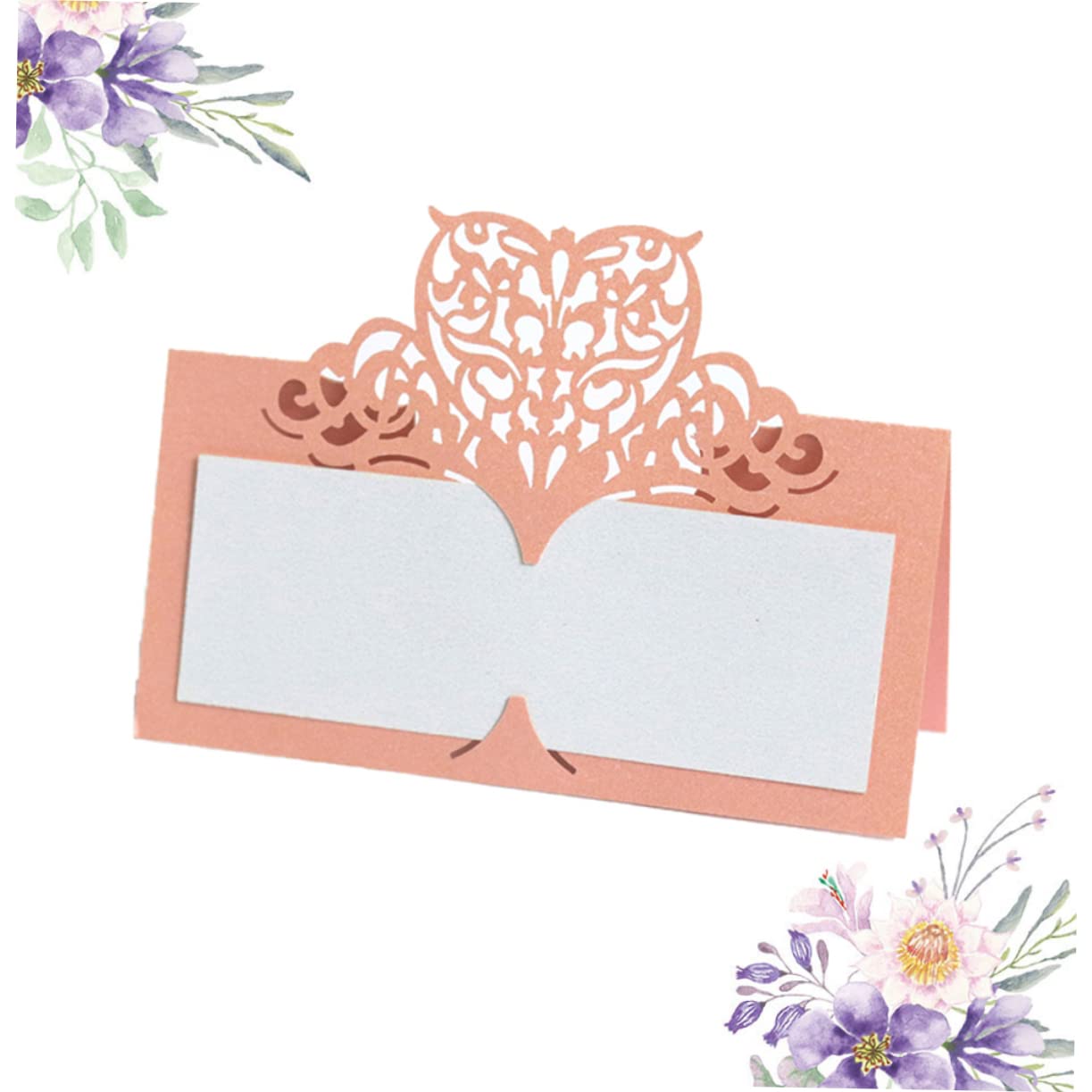 ABOOFAN 3 Sets Elegante Tischkarten Aus Papier Im Vintage-stil Errötende Farbe Tischkarten Für Hochzeiten Taufen Veranstaltungen 50 Stück * 3