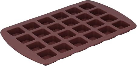 Molde de bolo, feito à mão, reutilizável, seguro para lava-louças, chocolate doce, 24 grades para padaria doméstica