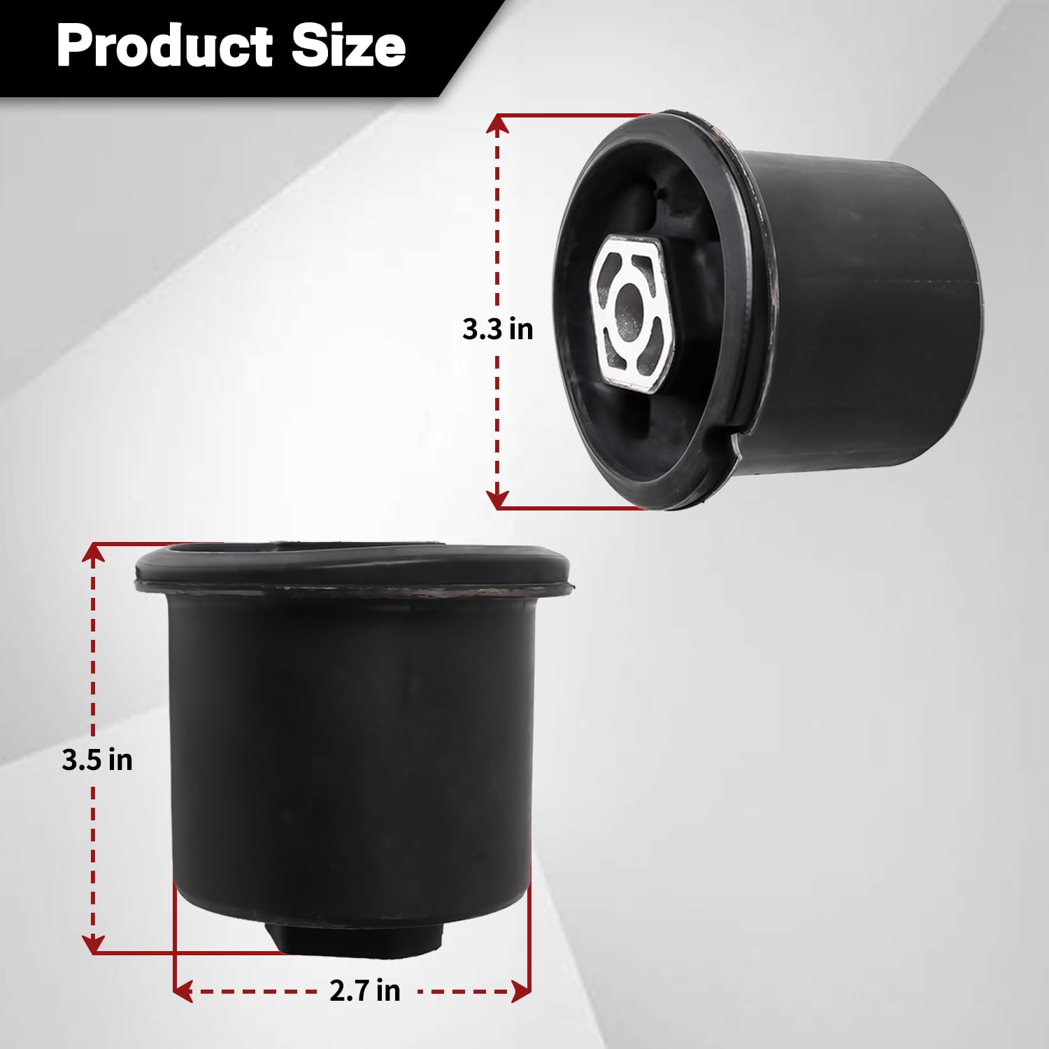 2PCS Rear Trailing Arm Bushing Compatible with Kia Forte Soul 2010-2013 Axle Beam Bushing Replacement for 55160-2K000