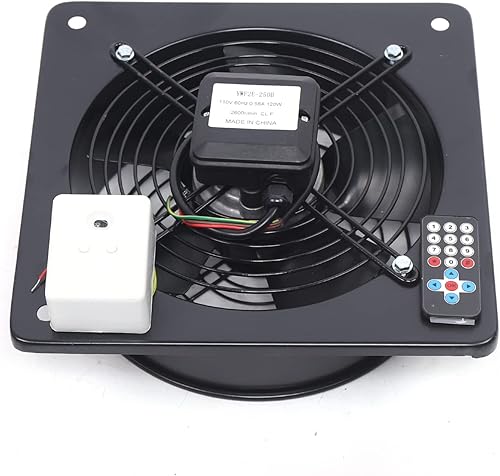 Miniatura 7 de DouSeiAi Ventilador de escape industrial de 12 pulgadas, 110 V120 W, bajo ruido, 2600 rmin, ventilador de aire comercial de metal de alta velocidad