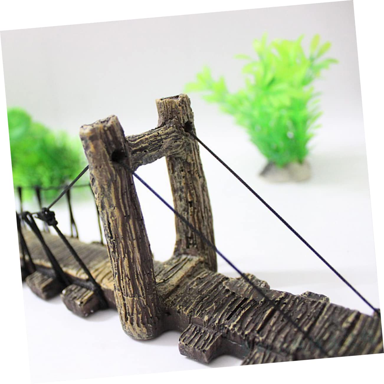 Mipcase Lot De 5 Ponts en Corde en Résine pour Aquarium Jouets Décorations pour Aquarium Grandes Plantes D'Aquarium Cachette pour Poissons De L'Océan Pont Miniature pour
