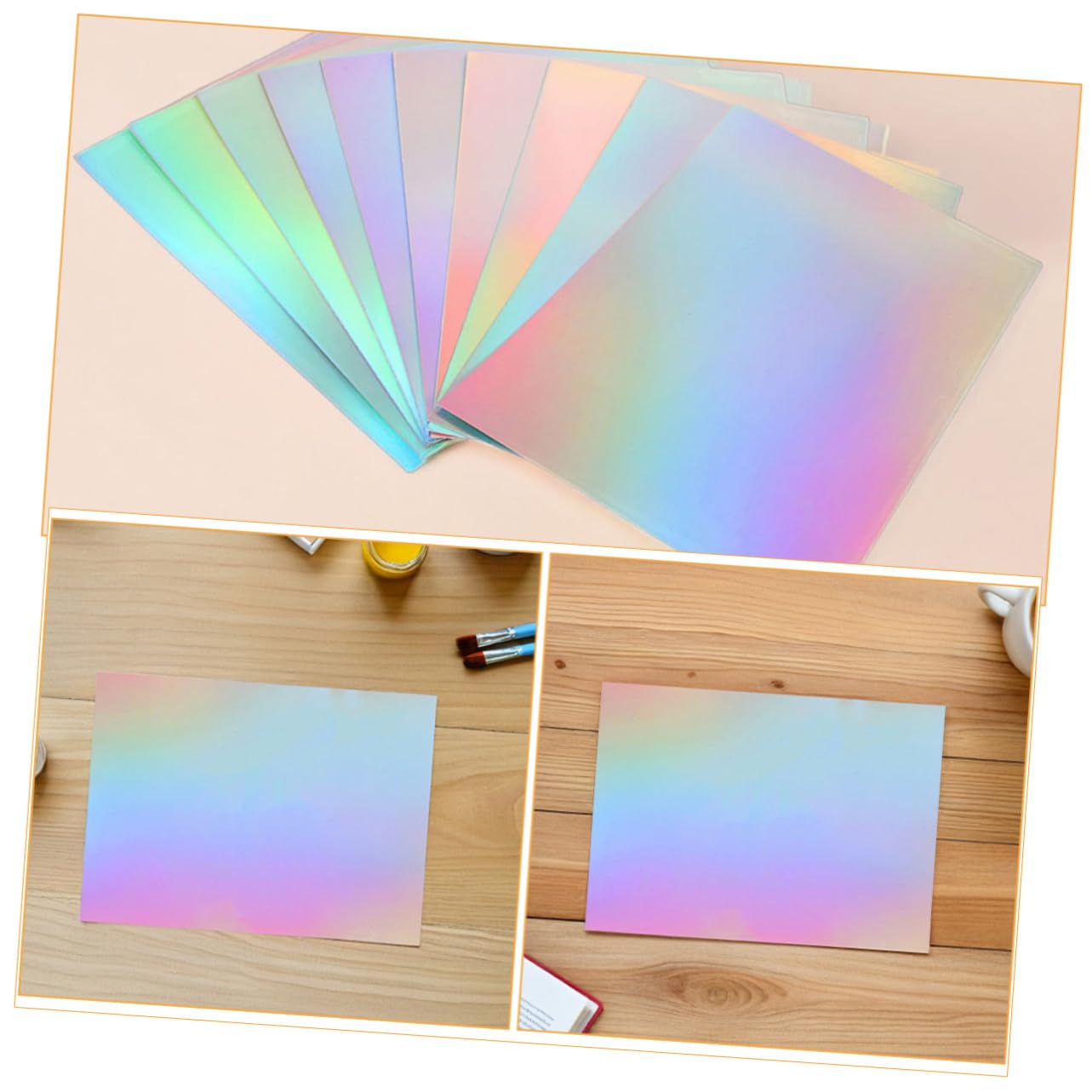 60 Szt. Metaliczny Holograficzny Karton Lustrzany Do DIY Rzemiosła Dla Chłopiec Dziewczynka Świąteczne Projekty Scrapbook