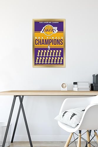 Miniatura 6 de Trends International NBA Los Angeles Lakers - Póster de pared de Champions 23, 22.4 pulgadas de largo x 14.7 pulgadas de ancho, versión enmarcada en