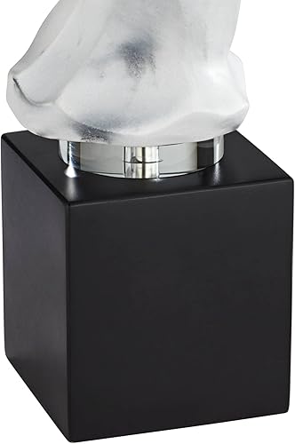 Miniatura 7 de Possini Euro Design Faces Statue - Lámpara de mesa moderna de 31 pulgadas de alto, color blanco escultórico, mármol sintético, de lino transparente,