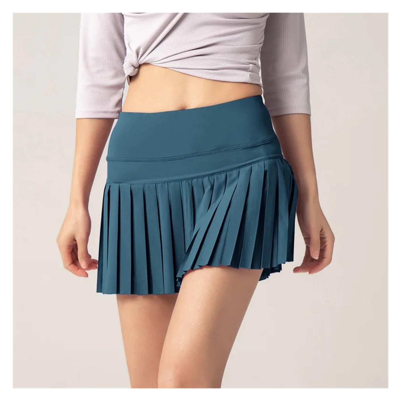 Falda Tenis Mujer Faldas de Tenis for Mujer, Pantalones Cortos Plisados ​​de Golf, Deportivos, de Fitness, con Bolsillo, de Cintura Alta, for Yoga, Correr, Ropa de Gimnasio(Dark Green,XXL)