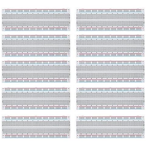 MCIGICM 10pcs Breadboard 830 Point Solderless Prototype PCB Board Kit Protoboard MB-102 for Arduino DIY Electronics kit Cover