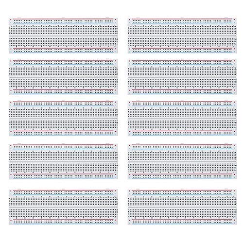 Mcigicm PCB5 10Pcs Breadboard 830 Point Solderless Prototype Pcb Board Kit Protoboard Mb-102 cover