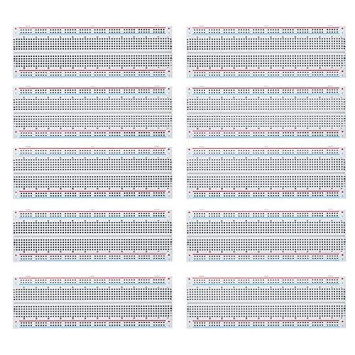 MCIGICM 10 piezas de tablero de pan de 830 puntos sin soldadura prototipo PCB Board Kit de prototipo MB-102 para Arduino DIY Electronics Kit