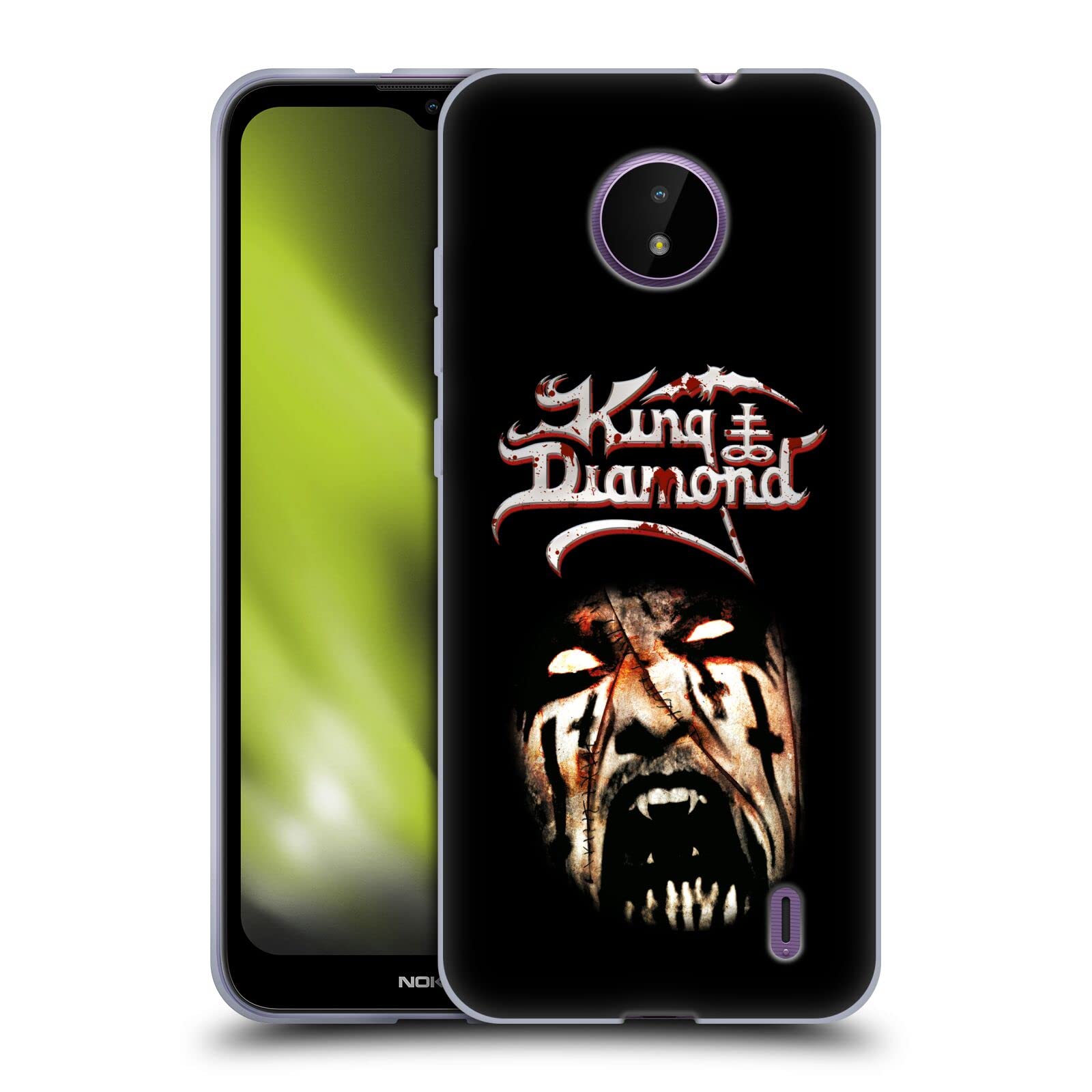 Head Case Designs Officially Licensed King Diamond Puppet Master Face Poster Soft Gel Case Compatible With Nokia C10 / C20