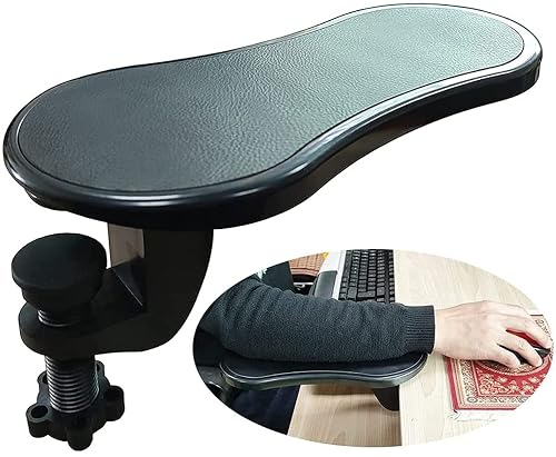 FreshDcart Arm Wrist Rest Support Arm Rest Desk PC, Laptop, Desk Extender Table Pad Support Health Care Hand Support Adjustable Home Office Easy and Comfortable Use (Black Pack of 1)