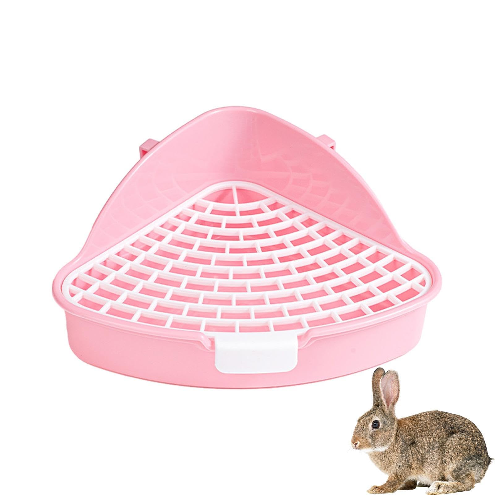 Vigcebit Pet Toilet Tray - High Guard Rail Box Triangle High Capacity Pet Toilet Potty,Pet Corner Toilet Reusable Removable Pan for Chinchilla Small Pet