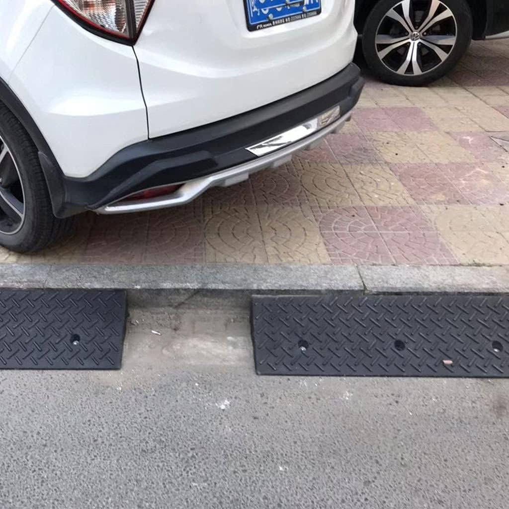 4-9cm Height Curb Ramps, Portable Lightweight Rubber Plastic Threshold Ramps for Driveway/Car/Bike/Motorcycle/Wheelchair Mobility with Anti-Slip Surface
