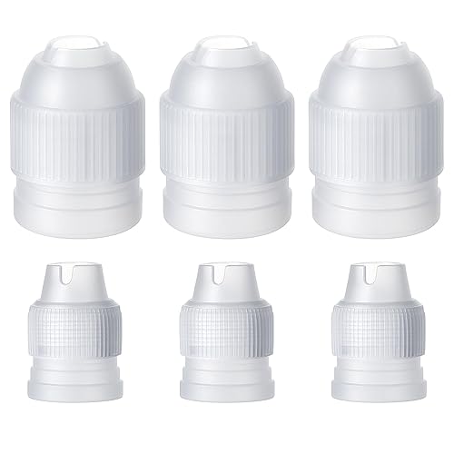 6 Pieces Couplers for Piping Bags Two Different Sizes Plastic