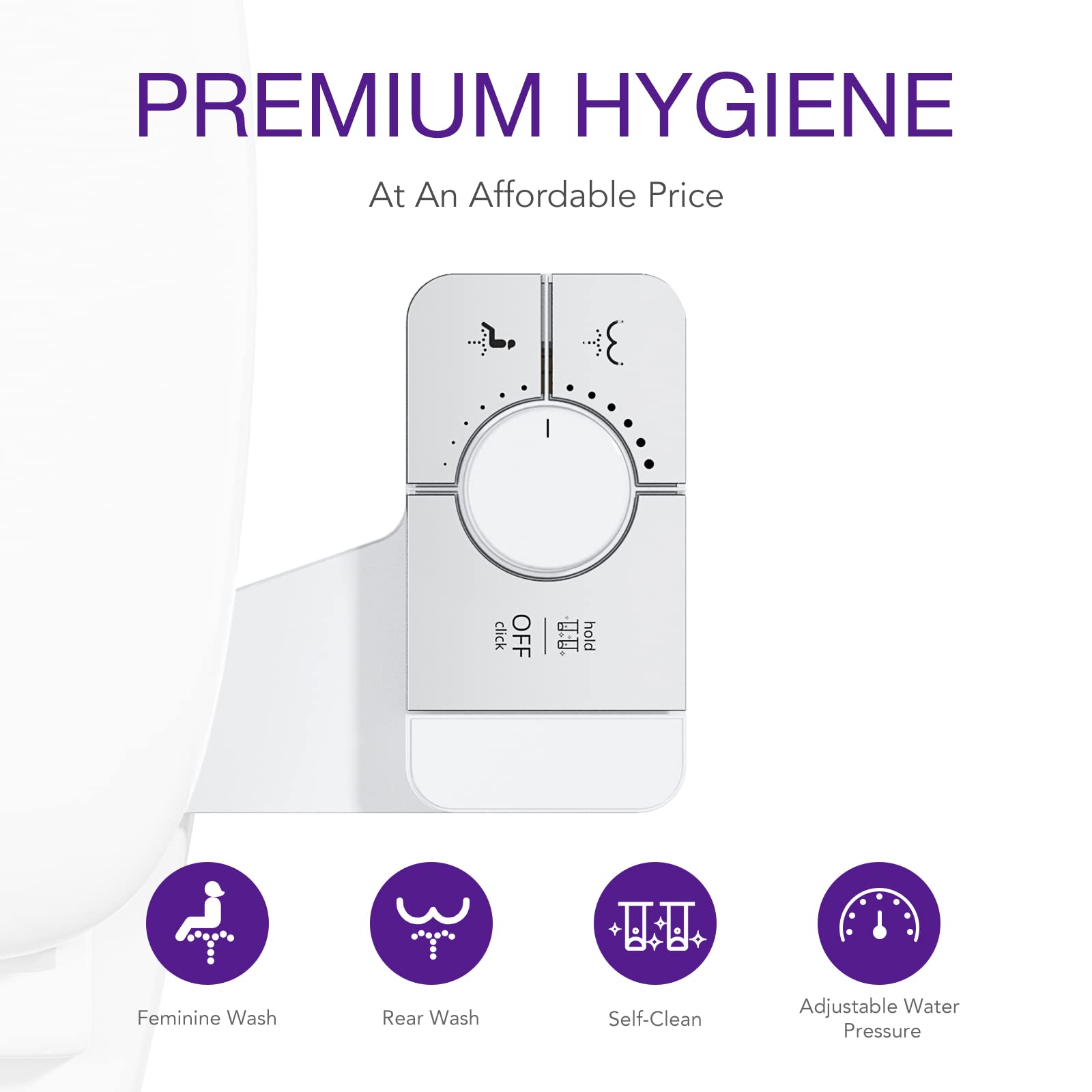 Veken Bidet Attachment For Toilet UltraSlim Self