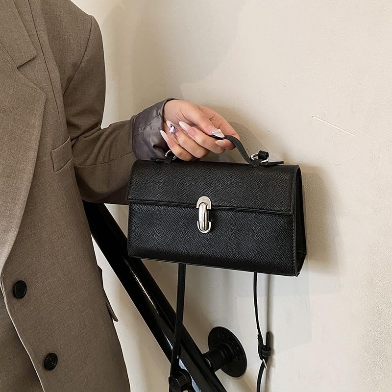 Women Vintage Shoulder Bag Adjustable Strap PU Leather Exquisite Satchel Bag Large Capacity Small Square Bag Work Travel Shop3