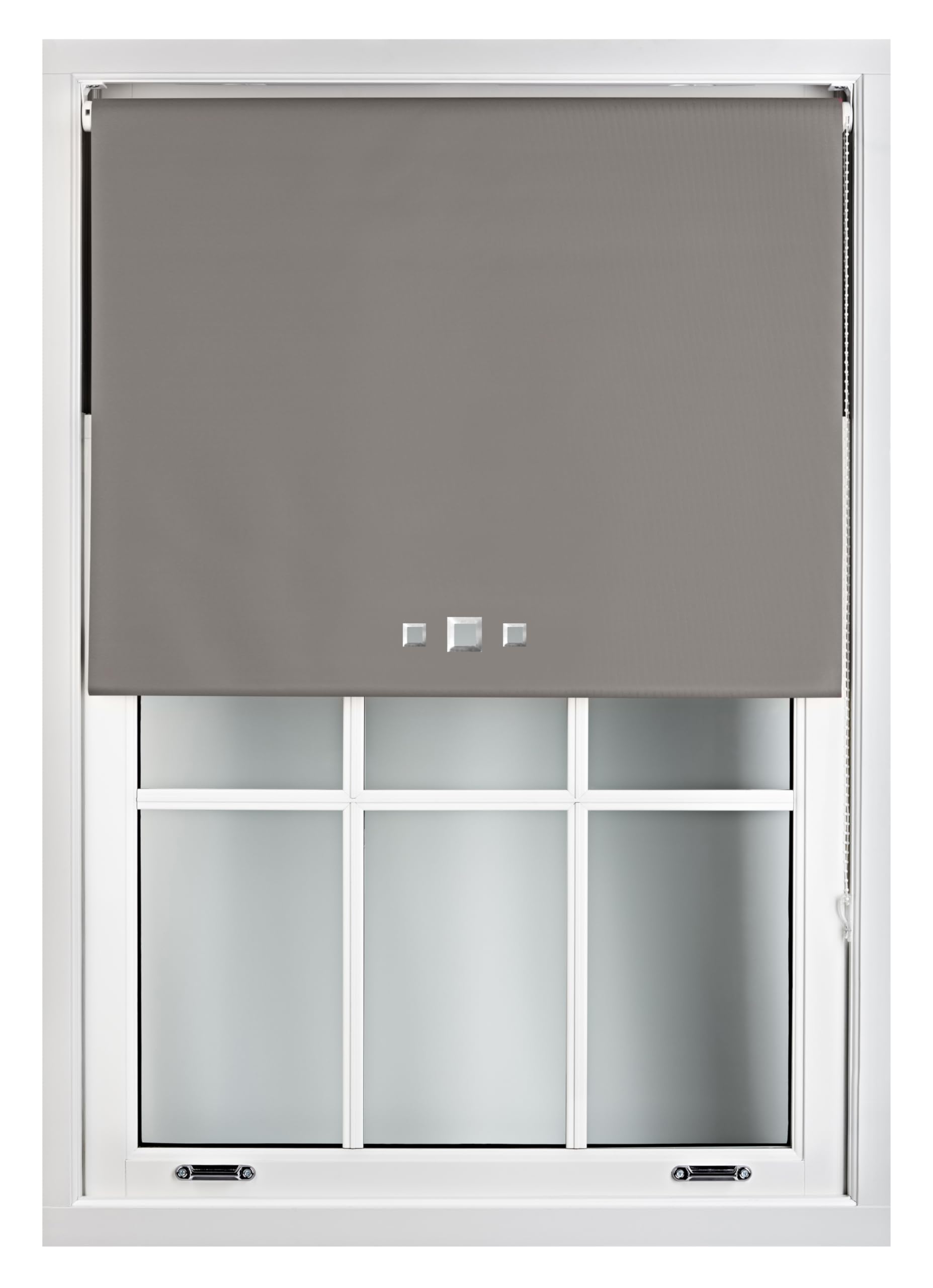 Furnished Triple Square Eyelet Blackout Blind Free Cut ServiceDark Grey (W)180Cm X (L)165Cm from B&Q