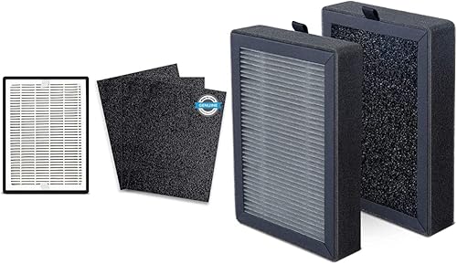 LEVOIT LV-H126 Air Purifier Replacement Filter, True HEPA Filter, LV-H126-RF,Black & LV-H128 Air Purifier Replacement, 3-in-1 Pre-Filter, H13 True