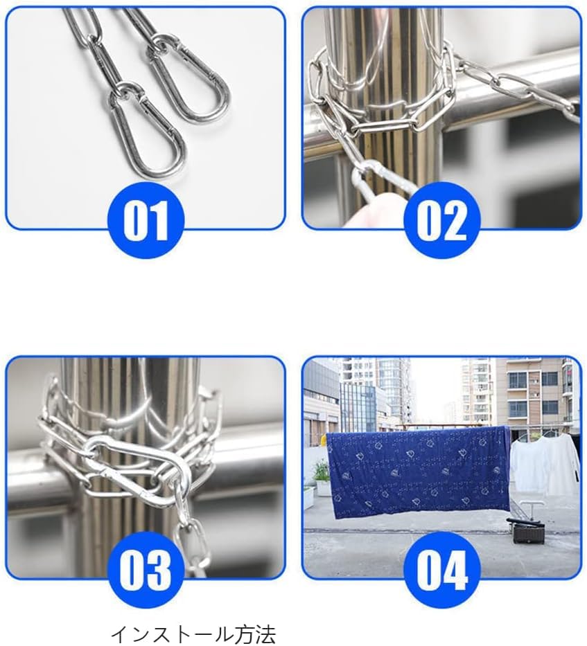 Amazon | ステンレス リンクチェーン ホーム 304ステンレス リンクチェーン 多機能 雑用チェーン ペット 侵入防止 飼育 盗難防止  固定くさり錆びにくい 耐風性 アウトドア ハンキング 鎖 防犯 駐車場 船舶 装飾 漁業 林業 建設 運送 防災 (3M) | リンクチェーン