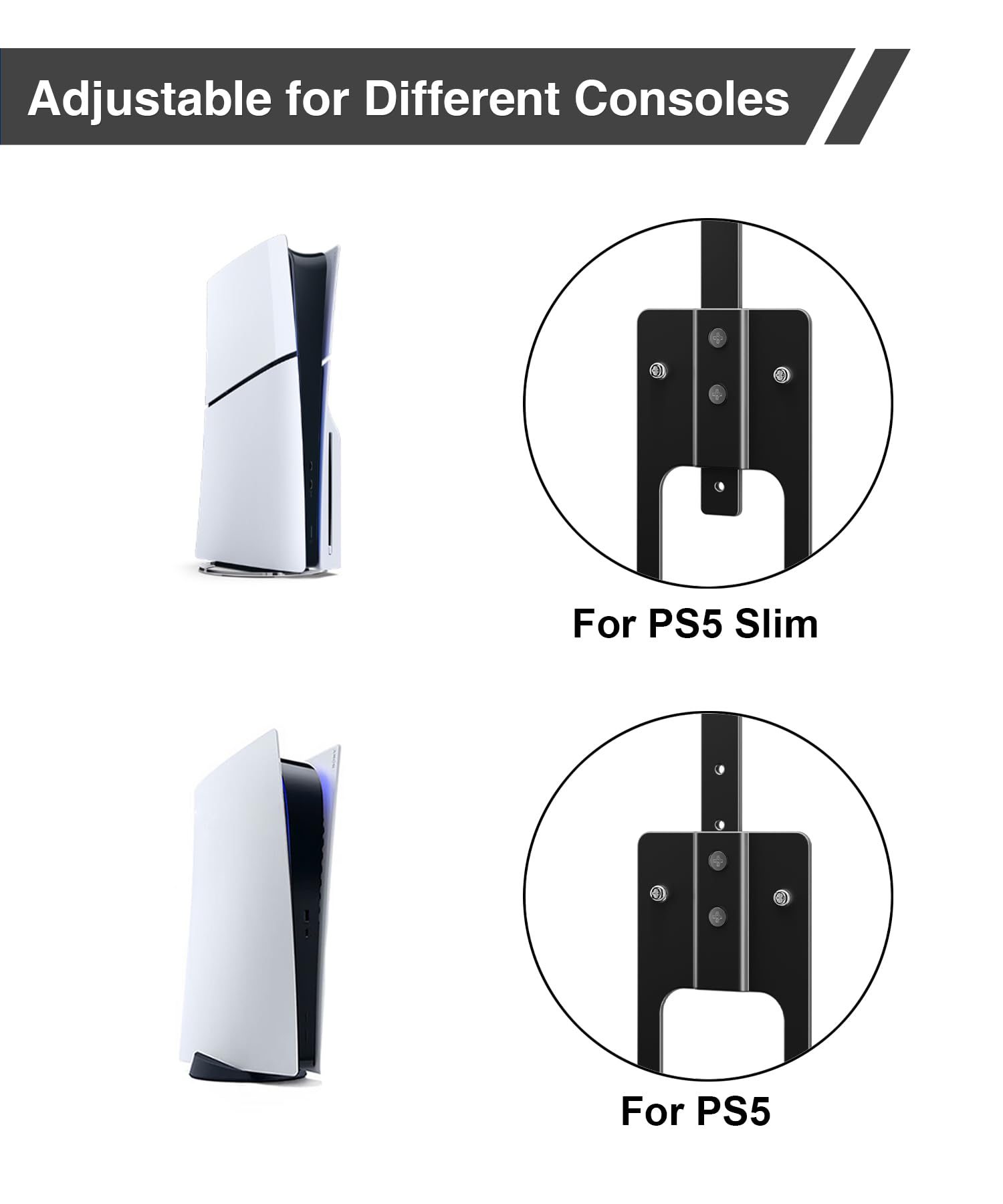 Amazon.com: Upgraded Adjustable Console Holder Wall Mount for PS5