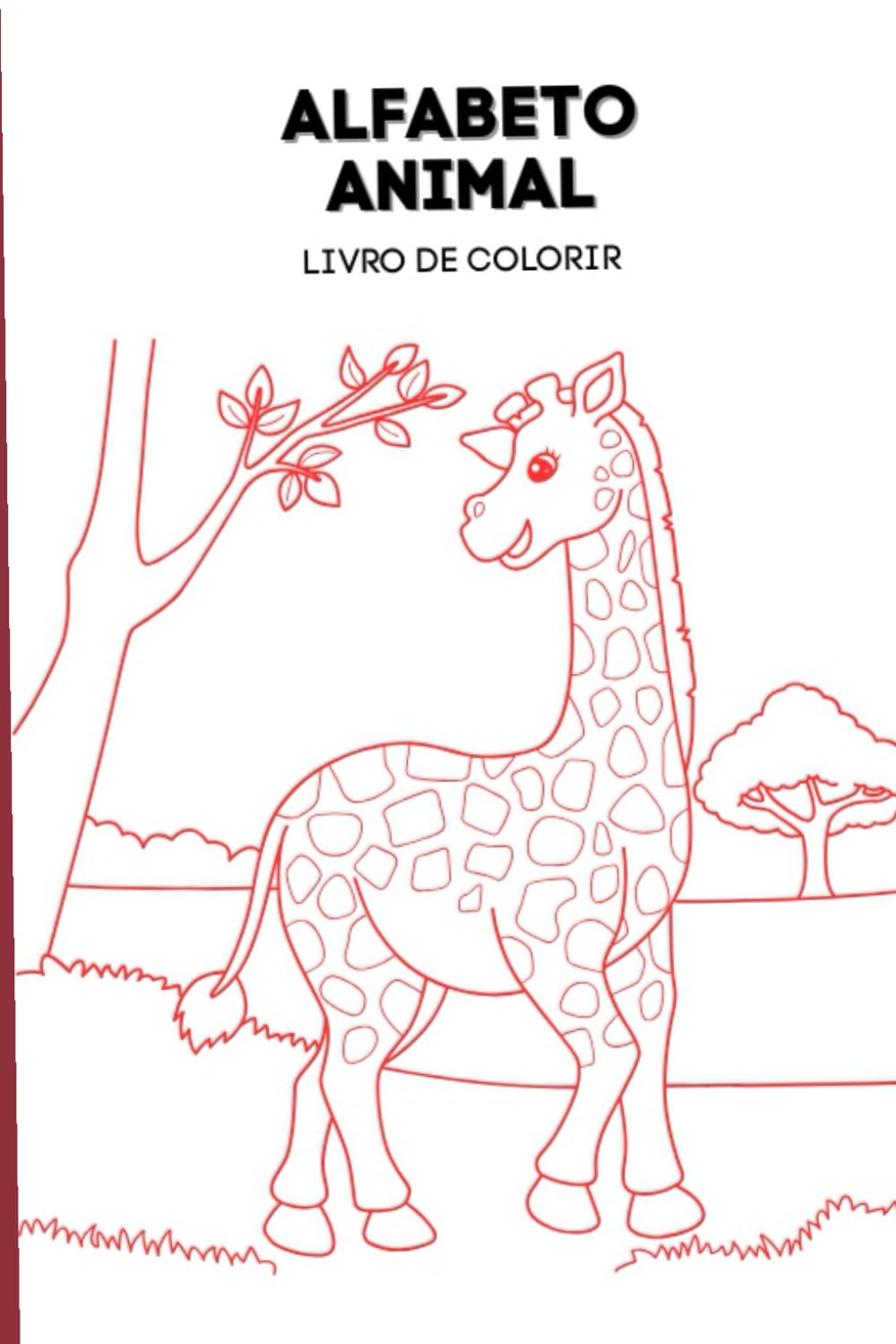 Livro de colorir para crianças: Animais fofos e divertidos: livro de colorir com desenhos simples e criativos alfabéticos desenvolvidos para estimular ... motora das crianças de 3 a 8 anos.