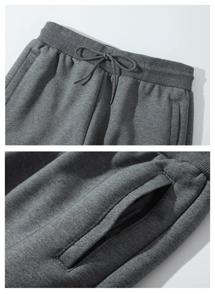 Yameekamulga Pantalones Deportivos de Invierno para Hombre, con Forro de Sherpa, Pantalones Deportivos para Correr, Pantalones Casuales, Y088# Azul Marino Oscuro, Large