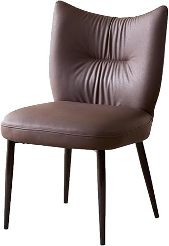 Upholstered Kitchen Chairs with Back, Dining Room Chair with Metal Legs, Dining Chairs Set Side Chair for Living Room, Restaurant(Brown,1PCS)