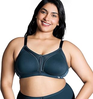 Nykd (NYB101) Cotton Non Padded & Non Wired Everyday Bra for Women | M-Frame Structure for Bounce Control with Full Coverage & Super Soft Wide Straps