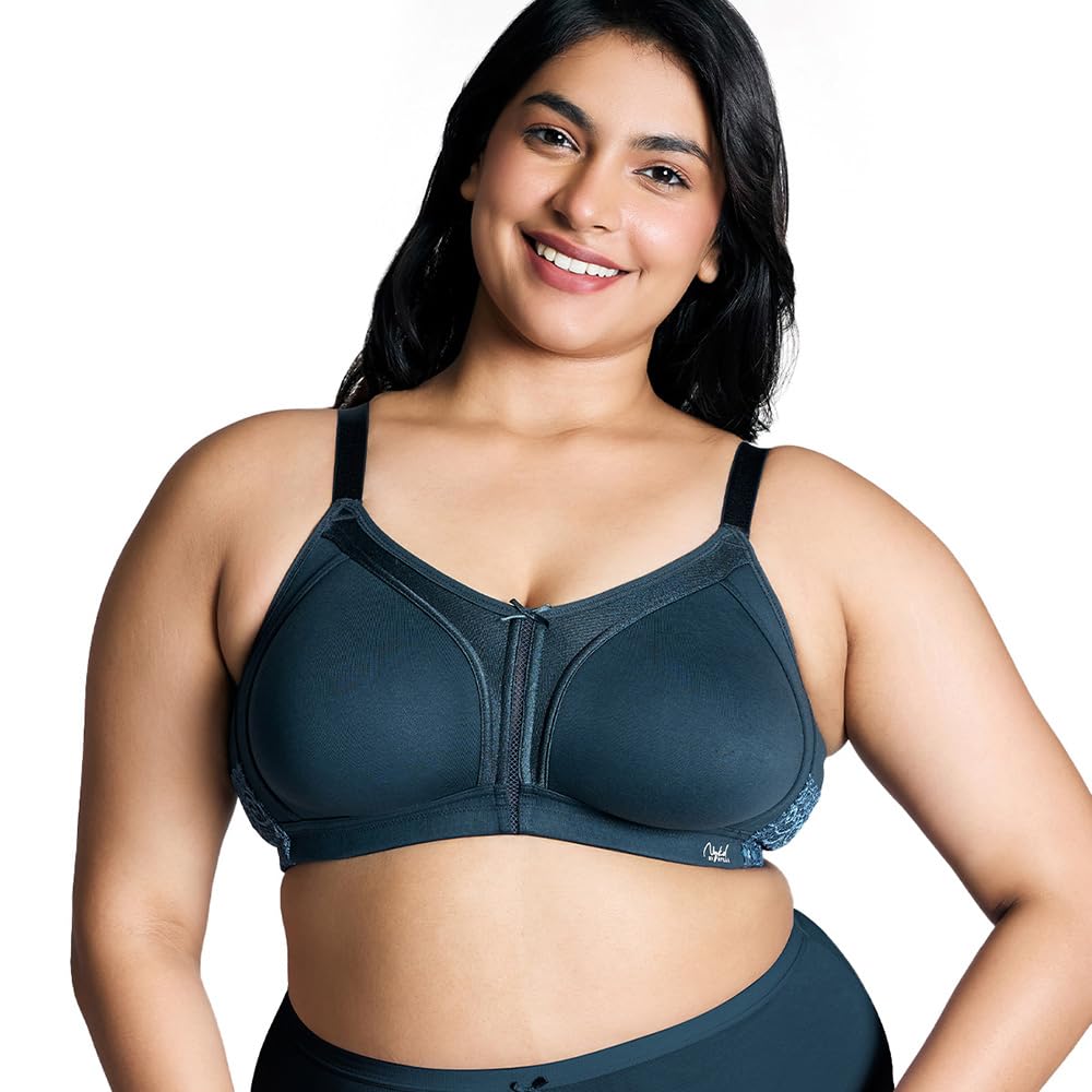 NYKD (NYB101 Cotton Non Padded and Non Wired Everyday Bra for Women | M-Frame Structure for Bounce Control with Full Coverage and Super Soft Wide Straps NYKD (NYB101 Cotton Non Padded and Non Wired Everyday Bra for Women | M-Frame Structure for Bounce Control with Full Coverage and Super Soft Wide Straps